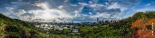 A panoramic view of Shenzhen’s skyline, photographed from Hong Kong.